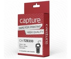 Capture 12 mm x 8 m mėlyna juosta ant balto fono