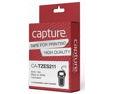 Capture 6 mm x 8 m juodas ant balto Max