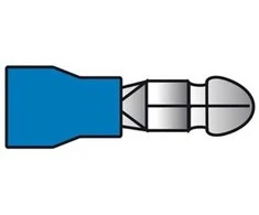 Carpoint Kabelio antgalis, mėlynas, kištukas, apvalus, 1,5–2,5 mm², 10 vnt.