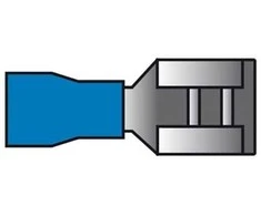 Carpoint Kabelio antgalis, mėlynas, plokščias, moteriškas, 1,5–2,5 mm², 10 vnt.