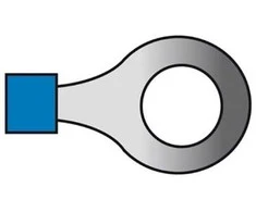 Carpoint Kabelio antgalis mėlynas žiedas 6.4mm 1.5-2.5mm2 10 vnt.