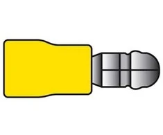Carpoint Kabelio antgalis, geltonas, išorinis, apvalus, 2,5-6 mm², 10 vnt.