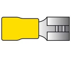 Carpoint Kabelio antgalis, geltonas, plokščias, moteriškas, 2,5–6 mm², 10 vnt.