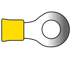 Carpoint Kabelio antgalis, geltonas žiedas, 5.3mm, 2.5-6mm2, 10 vnt.