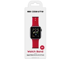 Case4Me SBS silikoninis laikrodžio dirželis, skirtas „Apple Watch“ 42/44/45/49 mm. Raudonas.