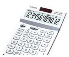 Stalinis skaičiuotuvas CASIO JW-200TW, 107 x 178.5 x 26.1 mm, balta