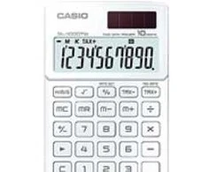 Casio SL-1000TW, Stalinis, 10 skaitmenų, Baterija / Saulės energija, Balta