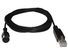 Cavus 12 pin DIN M > RJ45 15 m juodas