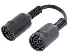 Cavus adapteris, 8 kontaktų DIN lizdas, 0,15 m, juodas