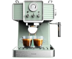Cecotec 01576, Espresso Kavos aparatas, 1.5 L, Malta kava, 1350 W, Light Žalias