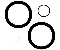 Celly CAMERALENS1053, Apple, iPhone 15 / 15 Plus, Atsparus dulkėms, Atsparus įbrėžimams, Juoda, Permatomas, 1 vnt.