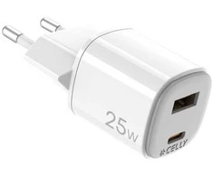 Celly UPTC1USB1USBC25, Indoor, USB, Baltas
