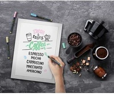 Plakatas Kreidinė lenta Securit Medienos balta 30x40cm