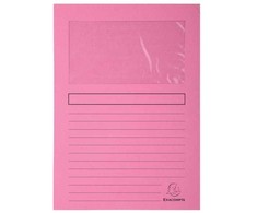 Exacompta 50156E, Įprasta dokumentų segtuvė, A4, kartonas, rožinė, 160 g/m², 220 mm