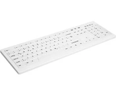 Contour Design Active Key Contour ClassicClean Medical Klaviatūra IP68 Full-Size su laidu Baltas PN C8100, Full-size (100%), su laidu, USB, Scissor key switch, QWERTY, Baltas
