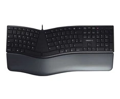 CHERRY KC 4500 ERGO su laidu Ergonomic Klaviatūra, Juodas, USB (QWERTY - UK), Full-size (100%), su laidu, USB, QWERTY, Juodas
