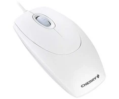 CHERRY WHEELMOUSE Optinė pelė su laidu, Pale Pilkas, PS2/USB, Ambidextrous, Optinė, USB Type-A, 1000 DPI, Baltas