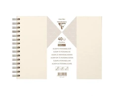 Clairefontaine 95434C, Dramblio kaulo spalvos, 40 lapų, Spiralinis įrišimas, Balta, 315 mm, 210 mm