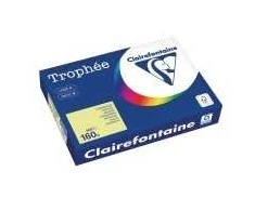 Clairefontaine Spalvotas popierius Trophée, A4, 160g, citrininės geltonos spalvos 1023, 250 lapų pakuotė