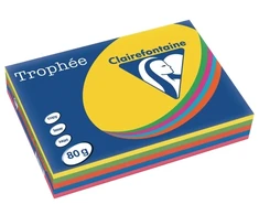 Clairefontaine 1704SC, lazerinis/Inkjet printing, A4 (210x297 mm), 500 sheets, 80 g/m², Mėlyna, Žalias, Oranžinis, Rožinė, Geltona, 5 pc(s)