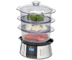 Clatronic DG 3547, 3 basket(s), Juodas, Nerūdijantis plienas, LCD, Digital, 800 W, 230 V