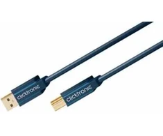 ClickTronic 0.5m USB3.0 A - B m/m, 0.5 m, USB A, USB B, USB 3.2 Gen 1 (3.1 Gen 1), vyriškas/vyriškas, mėlynas