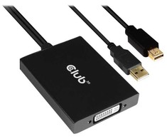 Club 3D CLUB3D Mini DisplayPort į Dual Link DVI, HDCP OFF versija, skirta „Apple Cinema Displays“ aktyviam adapteriui, 0,6 m, DVI-D, lizdas, kištukas, tiesus, tiesus