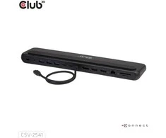 „Club 3D“ „Club3D“ USB-C prijungimo stotelė 12v1, 2xHDMI, 1xDP, 2xUSB-C, 3xUSB, 1xRJ45, 1x3,5 mm, juoda