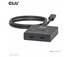 Club 3D „Club3D“ jungiklis, USB-C į 2xUSB-C dvipusis 2in1, 8K60Hz, 4K120Hz, PD 100W