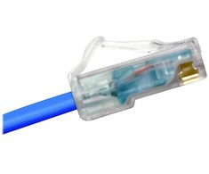 COMMSCOPE 6A kategorijos U/UTP jungiamasis kabelis, Mino6A plonas, 4,95 mm skersmens, 2,1 m ilgio, mėlynas, su LSZH apvalkalu.
