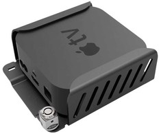 Laikiklis Compulocks Apple TV Security Mount (4K 3rd Gen) (2022) – montavimo rinkinys (Sicherheitsklammer, Verriegelungskopf) – beluftet – fur Medienbox – verriegelbar – hochwertiges Aliuminis – Juodas – kailis Apple TV 4K (3 kartos)