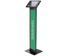 Stojak Compulocks Surface Pro 8-11 Apex Enclosure Brandable Floor Stand - Ustawienie - do tabletu - możliwość brandingu - zablokowany - ramka metalo sp. - juoda - wielkość ekranu: 33 cm (13'') - ustawienie na podłodze - do Microsoft Surface Pro 8, Pro 9