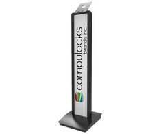 Compulocks turėtojas Maclocks Brendable VESA Mount Brand Me Security Floor Stand - Tiltable display Grindų stovas - Juodas