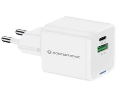 Įkroviklis Conceptronic CONCEPTRONIC Ladegerät 2Port 20W,1xUSB-C,1xUSB-A 1.5m ws