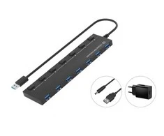 HUB USB Conceptronic CONCEPTRONIC USB-Hub 7-Port 3.0 ->7x3.0 5Gbps m.Netz. sw