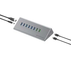 HUB USB Conceptronic CONCEPTRONIC USB šakotuvas -> 8x USB-A 60W,2x USB-C 3,0 m.N. si