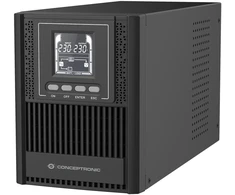 Conceptronic ZEUS52E1K 1000VA 900W Online Tower UPS, IEC, dvigubo konvertavimo (Online), 1 kVA, 900 W, sinusinis, 220 V, 240 V