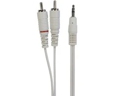 Connectech Beslagmbler „Connectech“ 3,5 mm mini lizdo ir garso kabelis. 3 m. Baltas.
