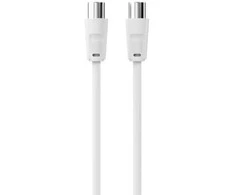 Connectech Beslagmbler SX TV antenos kabelis, baltas, 5,0 m