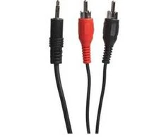 Connectech Beslagmbler „Connectech“ mini lizdas Phono kabeliui. 5 m. Juoda