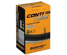 CONTINENTAL kompaktiškas vamzdis, platus hermetiškas Plus 20 x 2,0 - 2,4 (50-62x406), Schrader 40 mm