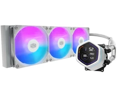 Cooler Master vodní chladič MasterLiquid Core Nex Digital 360 Baltas ARGB, 3x 120mm, ARGB, LGA1851, AM5, Bílá