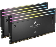 Corsair Microsystems „Corsair DOMINATOR Titanium“ apšvietimo stiprinimo rinkinys, RGB LED, juodi šilumos kriauklės funkciniai LED, be DRAM IC (CMPLEKIT2)