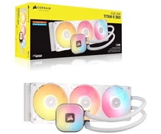 Corsair Microsystems CORSAIR iCUE LINK TITAN II 360 RX RGB Baltas 360 mm skysčio aušinimo radiatoriaus procesoriaus aušintuvas