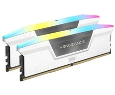 RAM CORSAIR VENGEANCE RGB 32GB 2x16GB DDR5 6000MT/s DIMM Be buferio 30-36-36-76 Std PMIC XMP 3.0 Baltas Heatspreader RGB LED 1.4V