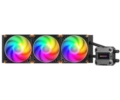 COUGAR CPU vandeninis aušinimas Poseidon Ultra 360, ARGB, juodas, viskas viename skysčių aušintuvas, 12 cm, 500 RPM, 2200 RPM, juodas