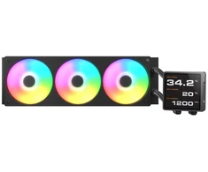 COUGAR CPU vandeninis aušinimas Poseidon Vistek Pro 360, ARGB, juodas, viskas viename skysčio aušintuvas, 12 cm, 700 RPM, 2500 RPM, juodas