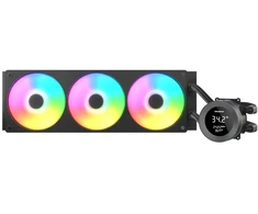COUGAR Poseidon Vistek 360 CPU vandeninis aušinimas, ARGB, juodas, viskas viename skysčio aušintuvas, 12 cm, 700 RPM, 2500 RPM, juodas