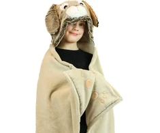 Cozy Noxxiez Blanket Bunny -pehmopeitto, ruskea