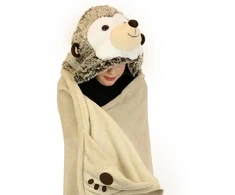 Cozy Noxxiez "Jezyk" Hooded Blanket for Children, 130x100 cm